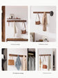 Wall Coat Hooks with Shelves, Walnut