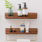 Bathroom Wall Shelf, 30/40/45/60 cm,  Walnut & Golden