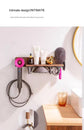 Dyson Hair Dryer holder with shelf, Wall Mount Nail Free, Walnut