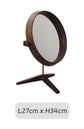 Desk Mirror for Makeup, Walnut & Brass