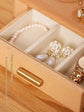 Jewelry Box Small, 2 Tier, Beech & Brass