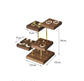 Multi-faceted Jewelry Display Stand, Jewerly Stand, Walnut & Brass